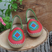 Load image into Gallery viewer, Green Red Women&39s Flat Shoe