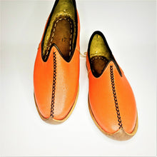 Load image into Gallery viewer, Embroidered Orange Sandals