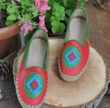 Load image into Gallery viewer, Green Red Women&amp;39s Flat Shoe
