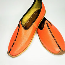 Load image into Gallery viewer, Embroidered Orange Sandals
